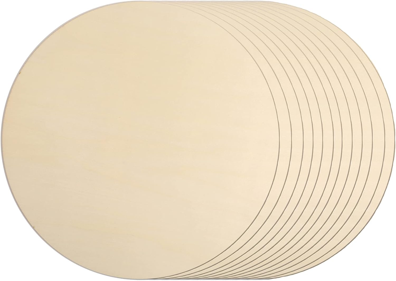 12Pcs 12 Inch Wood Circles for Crafts, Unfinished Blank Wooden Rounds Slice Wooden Cutouts for DIY Crafts, Door Hanger, Sign, Wood Buring, Painting, Christmas Décor : Kitchen & Dining