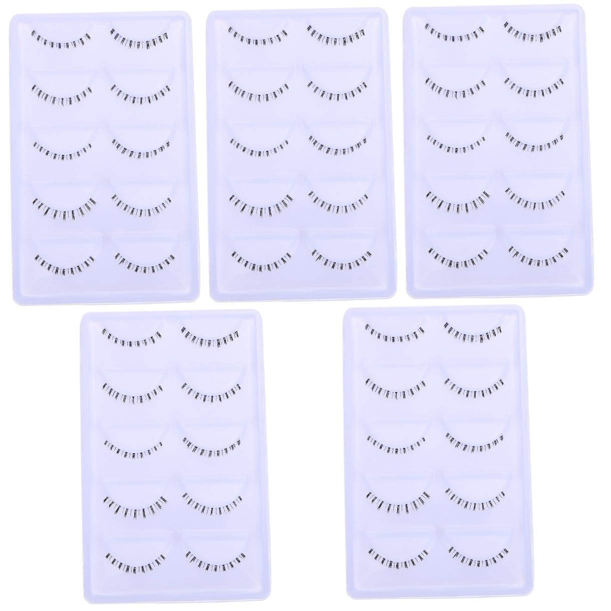 FRCOLOR 50 Paar Untere Wimpern Unterer Wimpernstreifen Russische Naturwimpern Natürliche Wimpern Falsche Wimpern Unteren Wimpernstreifen Transparenter Stiel Lower Ballaststoff