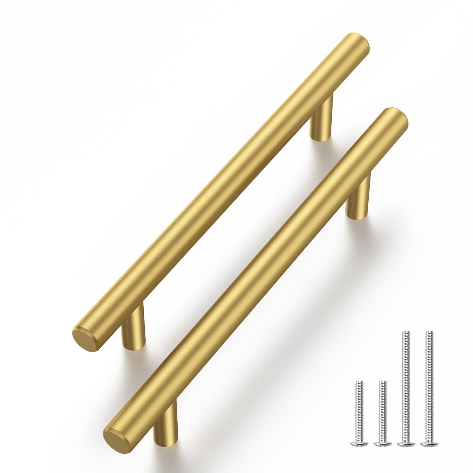 Haliwu 20 Pack Cabinet Handles Brass Gold Cabinet Pulls 4 Inch Hole Center Drawer Pulls Modern Bar Dresser Handles for Bathroom Kitchen Bedroom