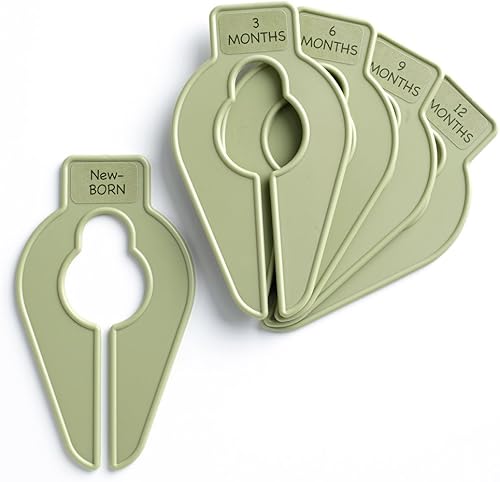 Miniatura 7 de Baby Buddy Size-It Separadores organizadores para perchas de armario de niños y bebes, Paquete de 1, Azul