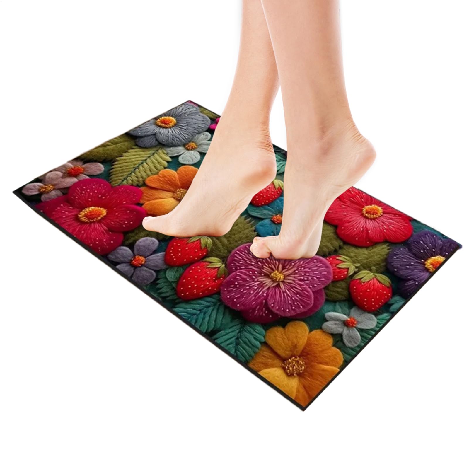 Tapis rétro antidérapant et lavable 50,8 cm pour entrée et cuisine