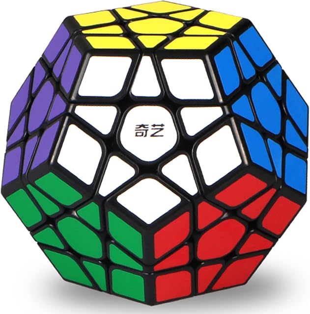 ROXENDA Dodecahedron Cube, Pentagon Speed Cube - Easy Turning & Smooth Play (Black)