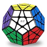 Megaminx Cube, Roxenda 3x3x3 Pentagonal Speed Cube Dodecahedron Magic Cube Puzzle Toy (Black)