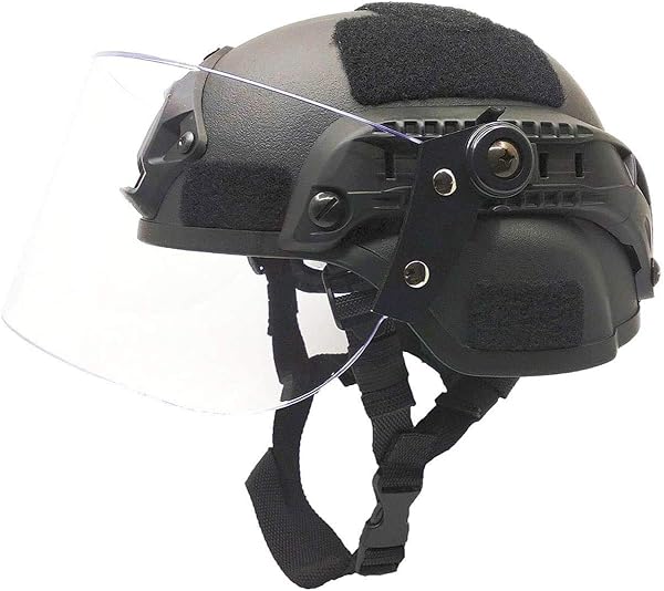 Casque de Protection Tactique Airsoft, Casque Tactique Mich 2000 Version Action avec Support NVG et Masque de Protection Anti-vandalisme pour Les Jeux Airsoft Paintball CS en Plein air - 1