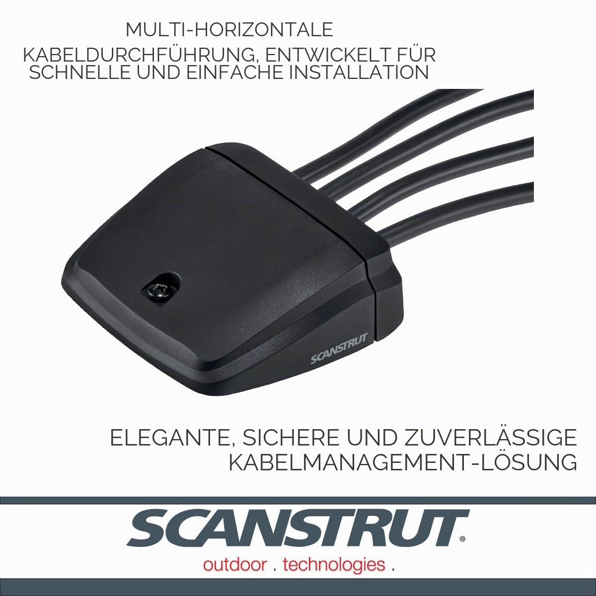 Scanstrut DS-H-Multi-BLK Horizontale Kabeldichtung - IP68 wasserdichte Multi-Kabeleinführung | Marine-Qualität, UV-beständig für Wohnmobil, Boot & Dachinstallationen