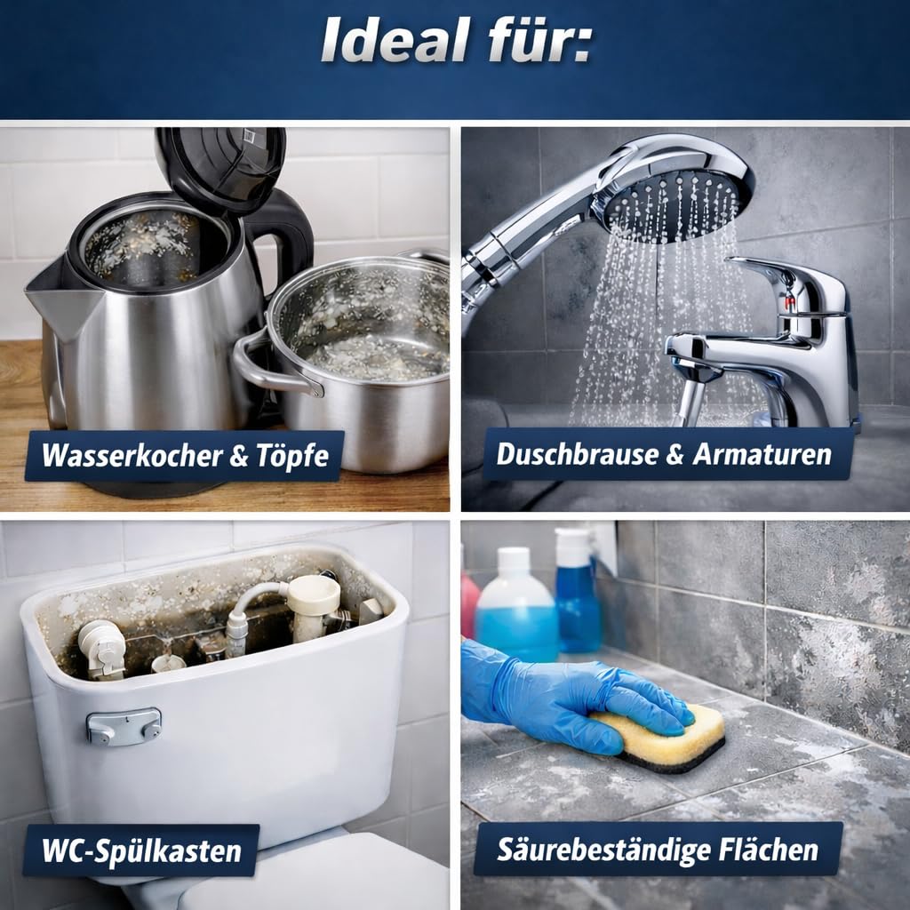 ceragol ultra Profi-Entkalker – hoch-konzentrierter Kalk-Reiniger für Küche und Bad, Flüssig-Entkalker für eine schnelle Entkalkung, 10 l für ca. 100 Anwendungen