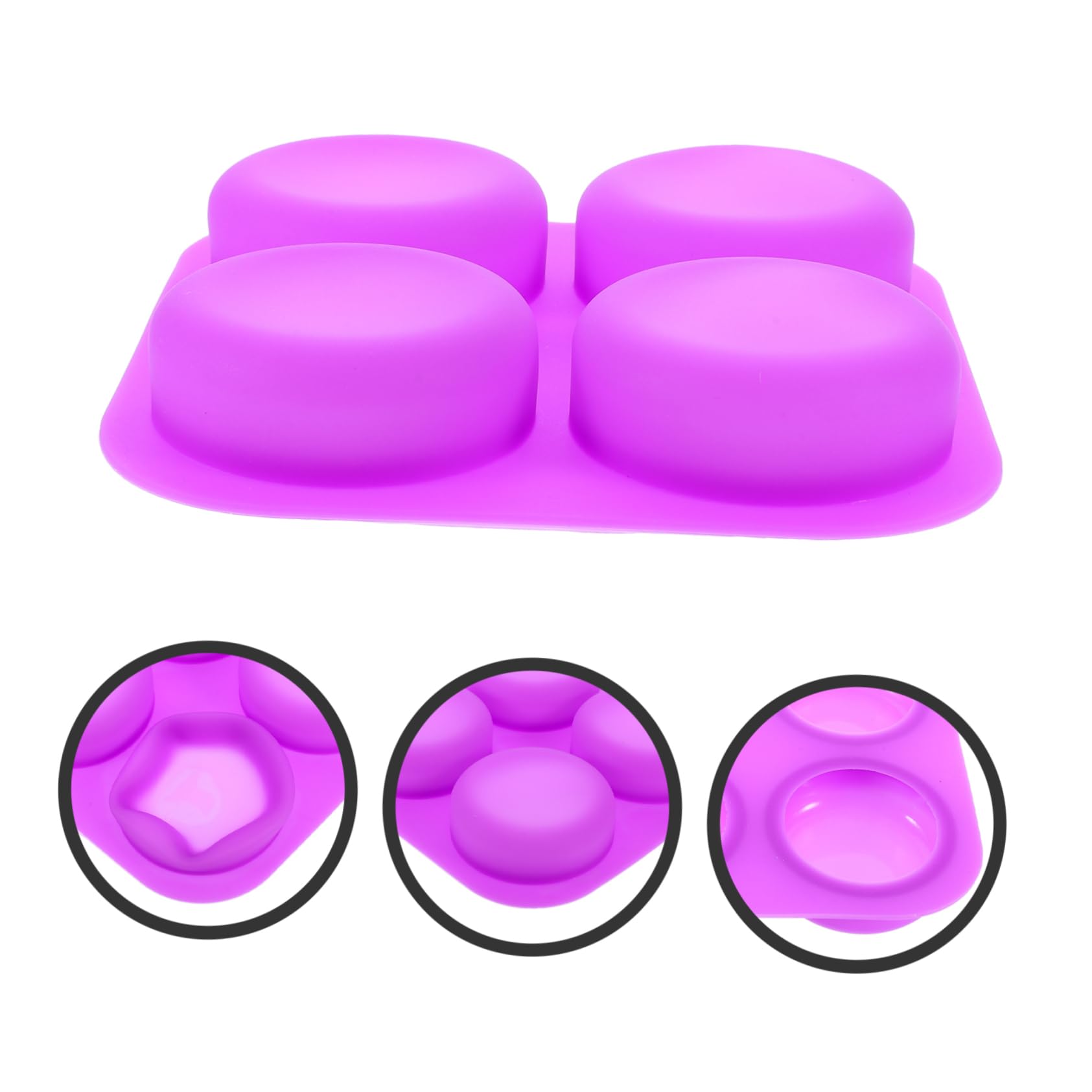 Operitacx 5 Ensembles Moule À En Silicone Distributeur De Moussant Porte- Produit Vaisselle En Barre Maison Fait Gel De Silice Violet,mauve 2 Pièces * 5