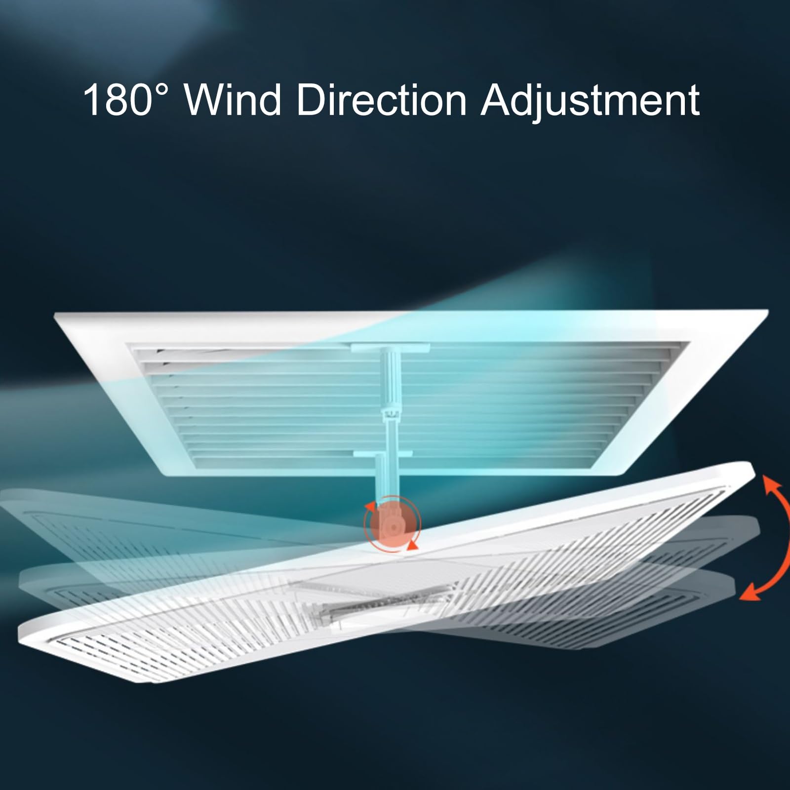 Deflettore per bocchette di ventilazione AC, deflettore per aria condizionata regolabile, per registro di condizionatori d'aria centrali, migliora la circolazione di raffreddamento e riscaldamento.