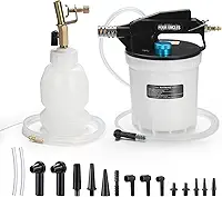 FOUR UNCLES Kit de sangrador de freio pneumático 2L com extrator de fluido de freio de 2L e garrafa de recarga de 1L e 16 adaptadores