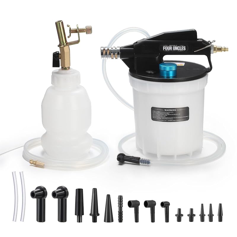 Kit de Sangria de Freios a Vácuo FOUR UNCLES com Tanque de 2 L e 16 Adaptadores