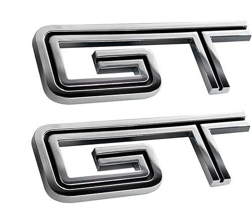 Mustang GT 2005-2010 Emblemas negros y cromados - 4.5" de largo par