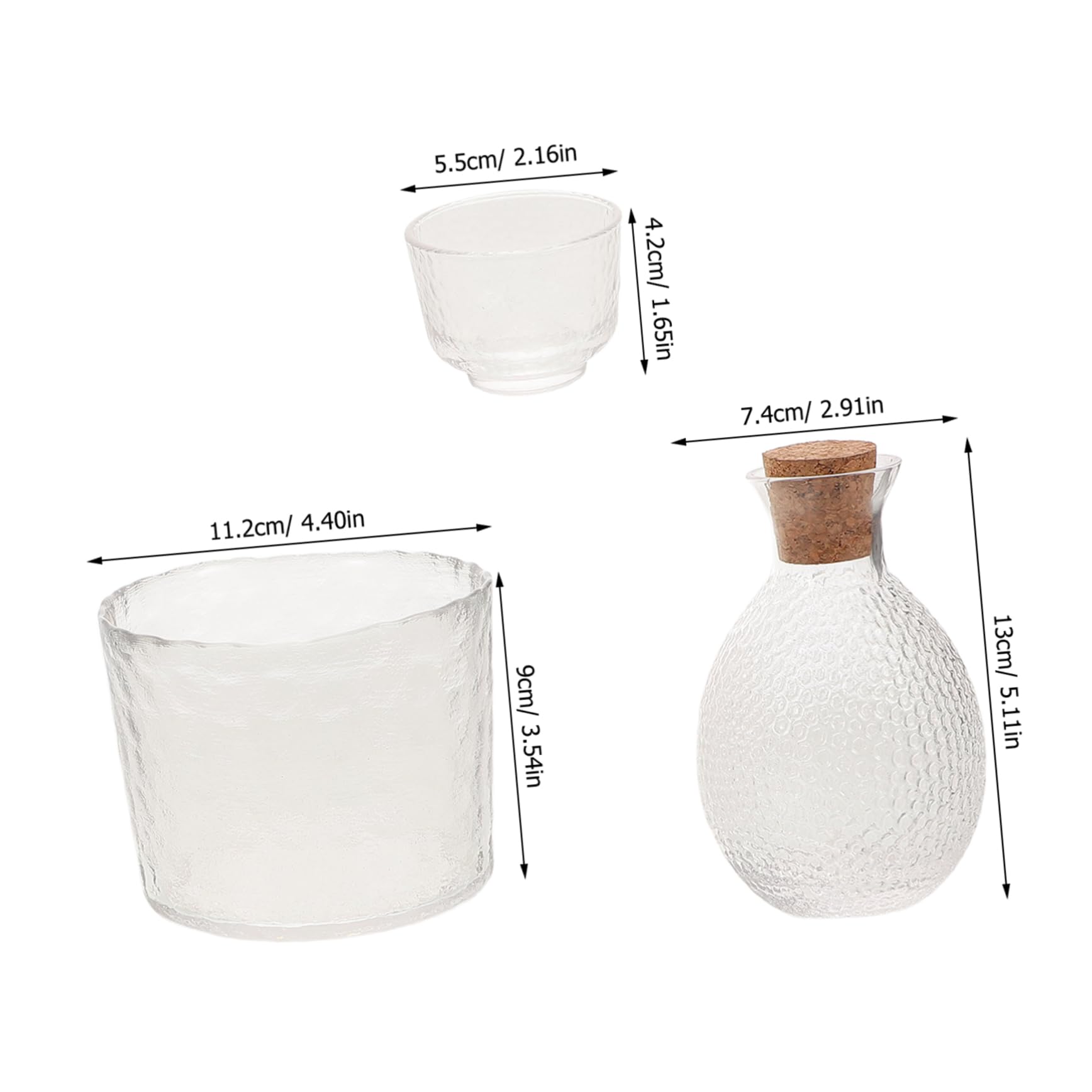 Cabilock 6pcs Japanese Hammered Sake Set with Carafe and Cups Elegant Cold Sake Server for Family Dinners Celebrations and Housewarming Artful Drinking Experience