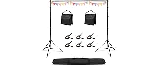 10x10FT Adjustable Photography Backdrop Stand Kit Photo Studio Background Support with 4 Crossbars 6 Clamps 2 Sandbags
10x10FT Adjustable Photography Backdrop Stand Kit Photo Studio Background Support with 4 Crossbars 6…