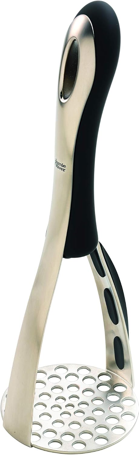 JAMIE OLIVER Stainless Steel Masher, Black, 11"