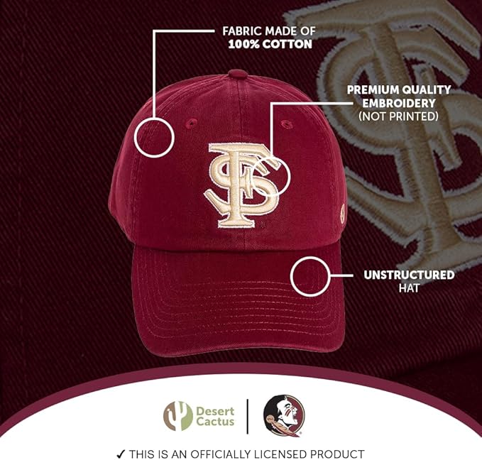 Gorra ajustable de los Seminoles de Florida State University miniatura 4