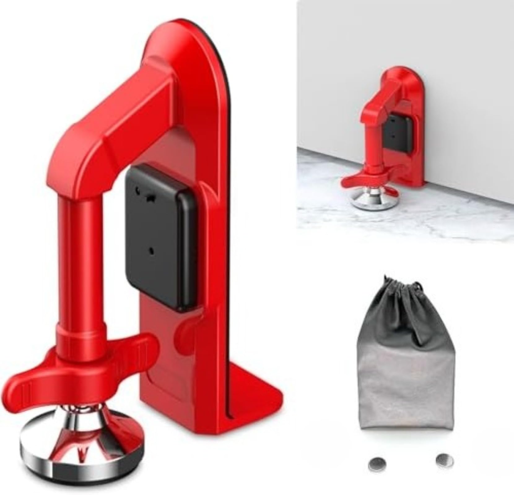 Topes de puerta de alarma de seguridad, cerradura de puerta portátil, bloqueador de puerta antirrobo de viaje, seguridad de habitación de hotel, apartamento, dispositivos de soporte de puerta de
