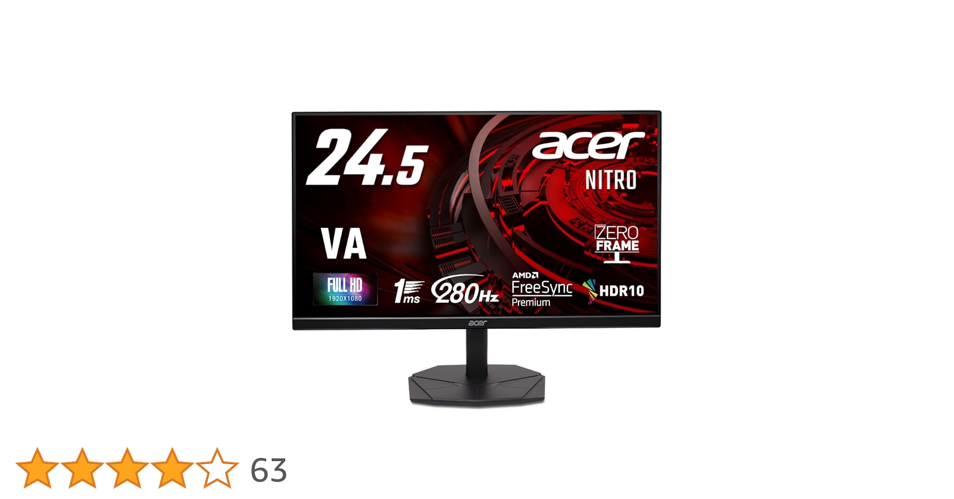 Amazon.co.jp: Acer ゲーミングモニター 24.5インチ VA フルHD
