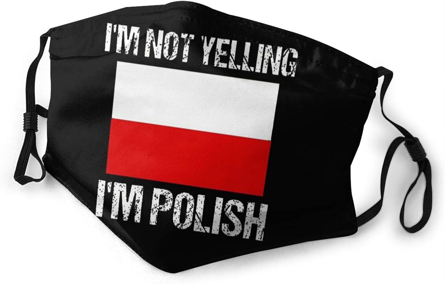 Mascarilla facial para nariz con texto en inglés «I'm not Yelling, I'm