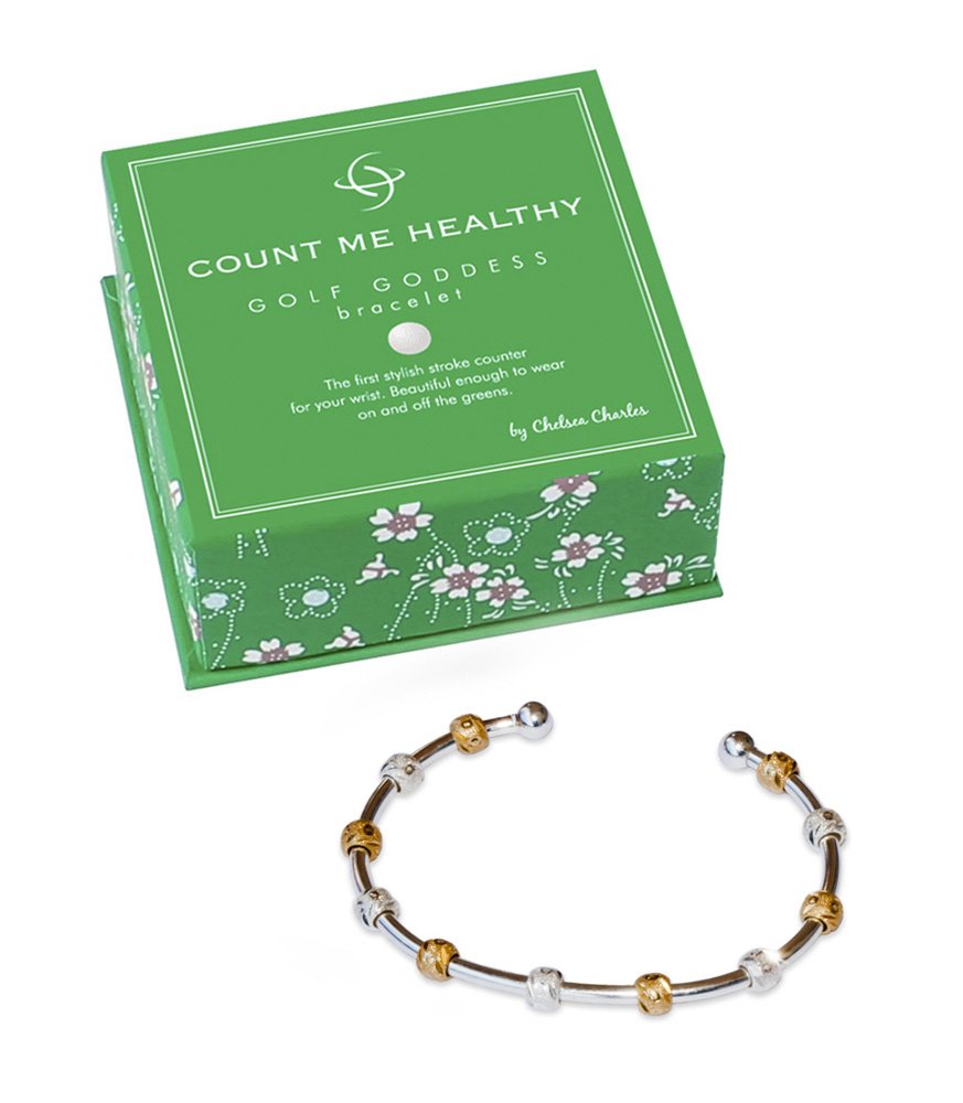 Chelsea Charles Golf Goddess - Pulsera con cuentas - AW-CMHJ-GG-LSG, plateado y dorado