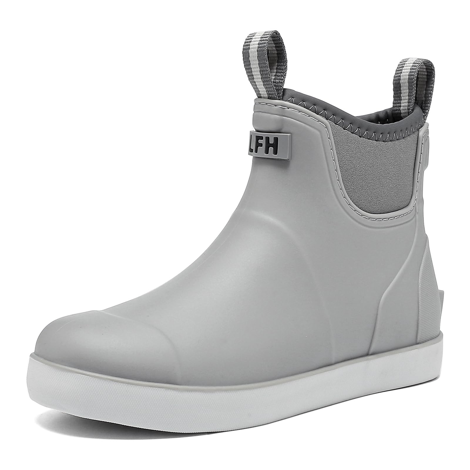 Foinledr Gummistiefel Damen Halbhoch, Wasserdicht Gefüttert Antirutsch Stiefel, Regenstiefel für Outdoor Gartenschuhe