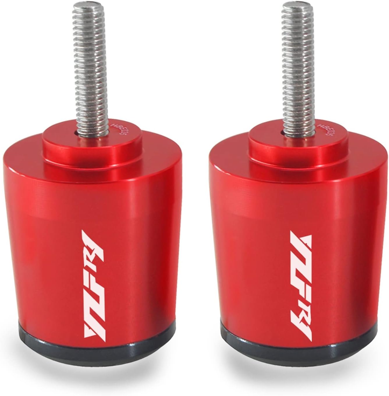 Motorcycle Non Slip Rubber Handlebar Grips 7/8" 22mm CNC Aluminum Bar Ends Plugs with Logo for Yamaha YZF-R1 YZFR1 2015 2016 2017 2018 2019 2020 2021 (Color : Red, Size : 3)