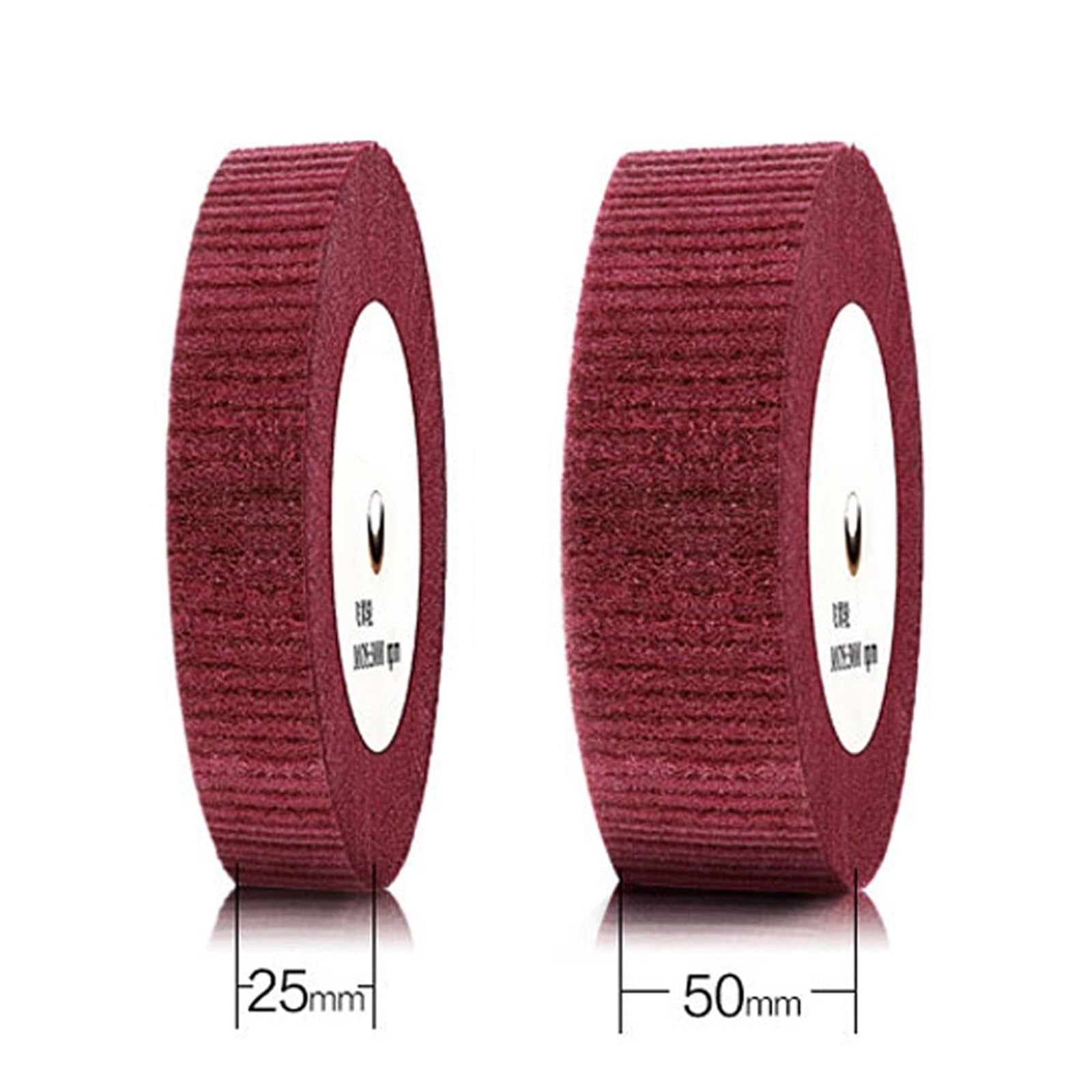 Spazzola a lamelle in tessuto non tessuto da 100/125/150/200/250/300 mm, ruota for lucidatura, grana 320, tampone abrasivo for lavorazione del legno, foro da 20 mm, spessore 1''/2''(50mm Thick,320_300