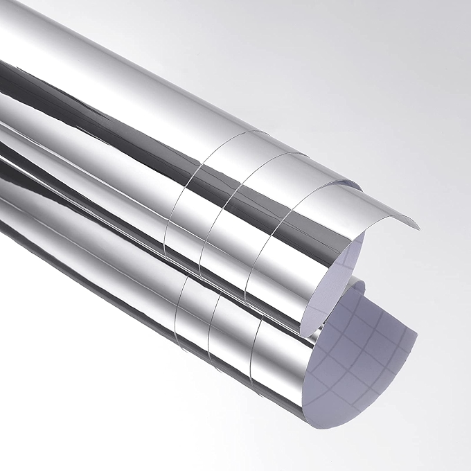 自粘镜面贴纸，灵活可剪裁非玻璃反射镜，适合DIY工艺创作