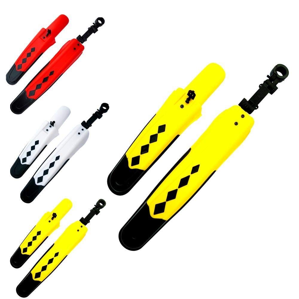DYTWXG Fahrradschutzblech 2 Stück Fahrradschutzblech Mountainbike Kotflügel Set Schutzbleche Fahrradschutzblech Flügel für Vorder- und Hinterradschutzbleche (Color :Yellow)