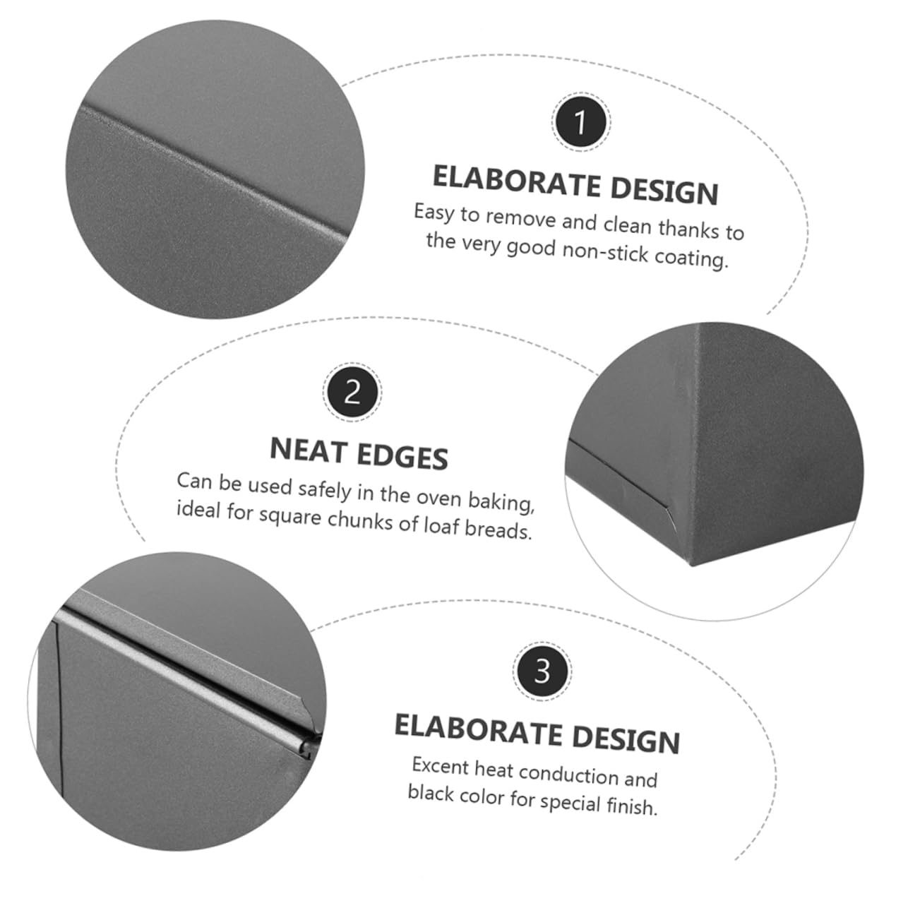 Eisen Toastbackform mit Antihaftbeschichtung und Deckel für Backen Zuhause Kastenform mit Ausgezeichneter Wärmeleitung und Praktischem Design