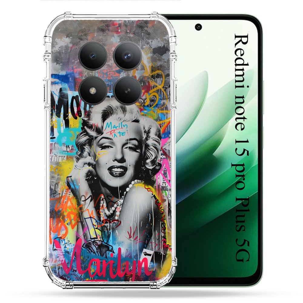 Coque Redmi Note 15 Pro Plus 5G Street Art antichoc design Marilyn Monroe - 2