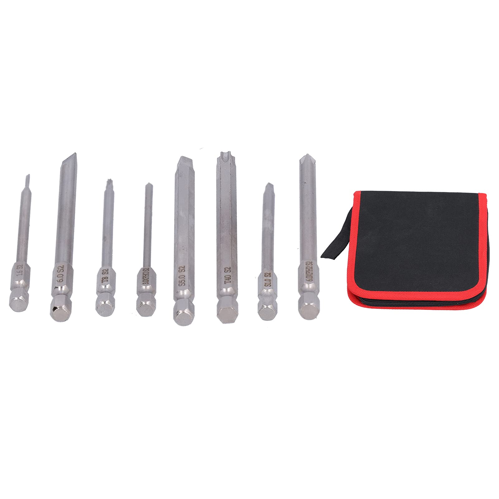 30 -częściowy magnetyczny śrubokręcznik Zestaw bitów z magazynem 100 mm S2 Stal bity HEX Phillips Torx Głowice szczeliny do elektrycznych śrubokrętów pneumatycznych i ćwiczeń (150 mm)
