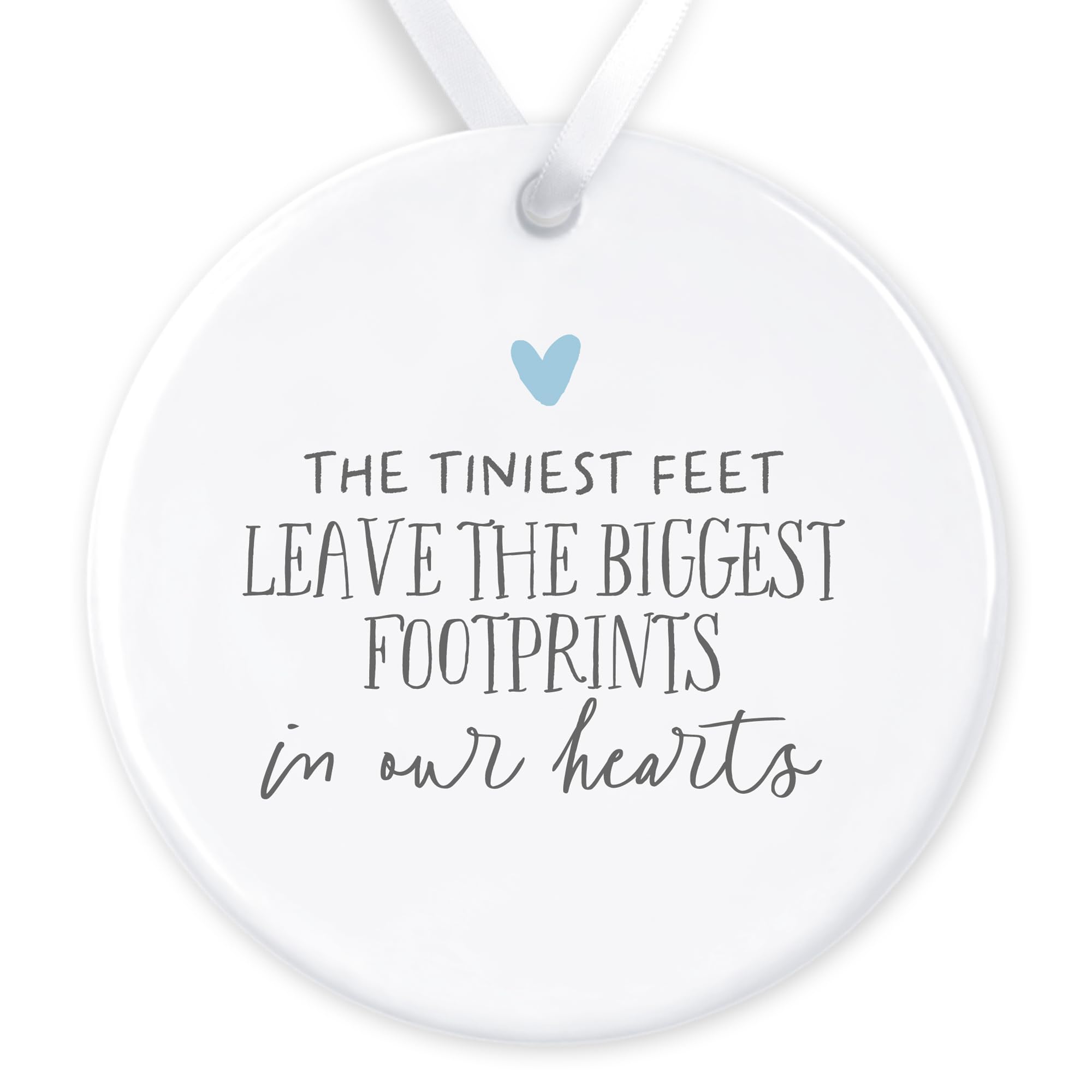 Baby Loss Memorial Gift, Miscarriage/Stillbirth Keepsake, The Tiniest Feet Leave The Biggest Footprints In Our Hearts (Blue