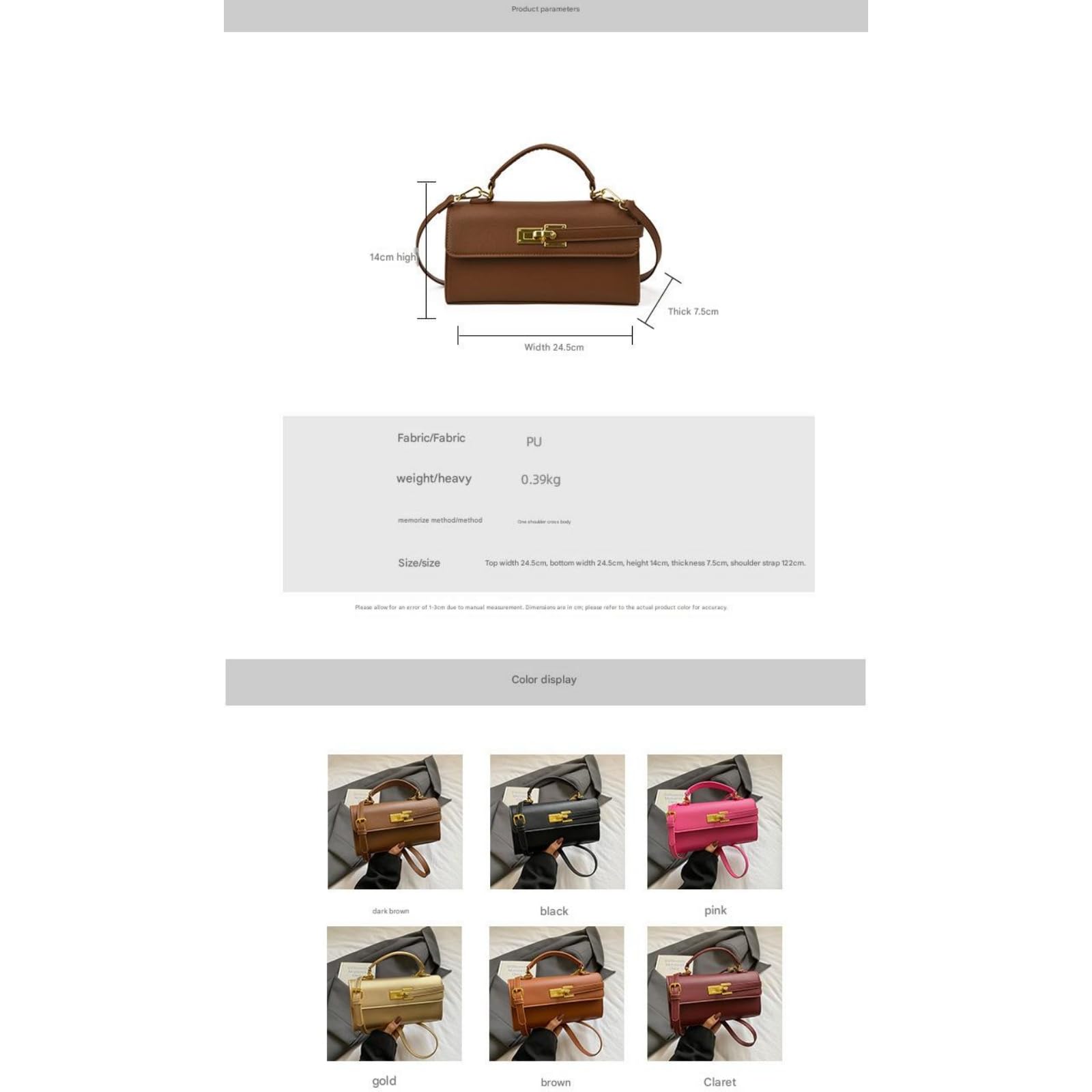 Borsa A Mano Quadrata Piccola Tracolla Versatile Tracolla-Bianco