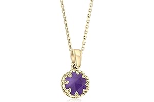 Elegant 14K Gold Plated Amethyst Necklace: A Symphony of Violets