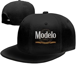 Modelo Beer Baseball Caps Unisex Flat Brim Baseball Cap Hat Black,One Size