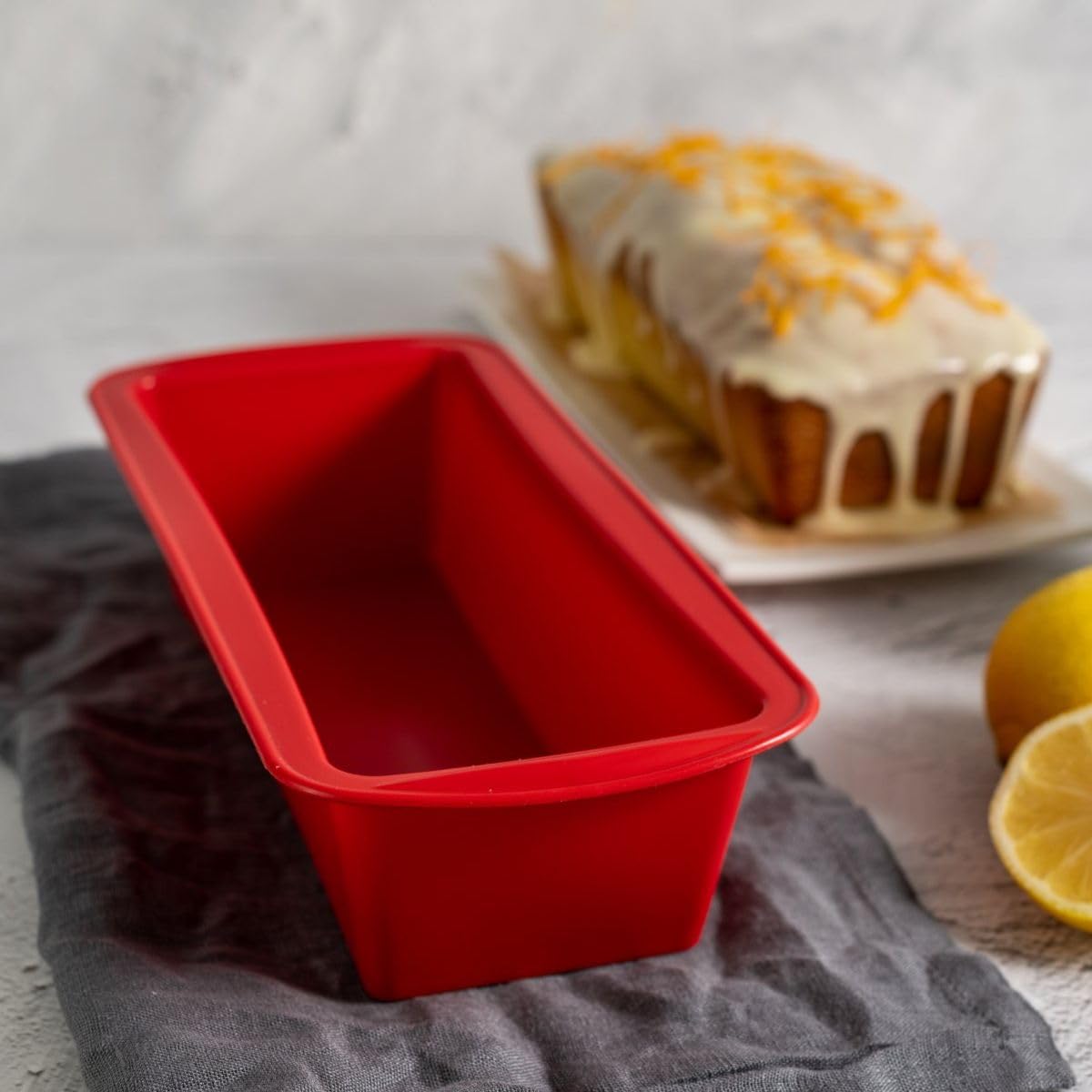 Dr Oetker 9926350 Zestaw 2 form silikonowych, forma na ciasto, forma do ciasta, silikonowa forma do ciasta, forma silikonowa, forma kouglof, forma do kougelhopf, silikon, czerwony, 24 x 10 x 7,5 cm