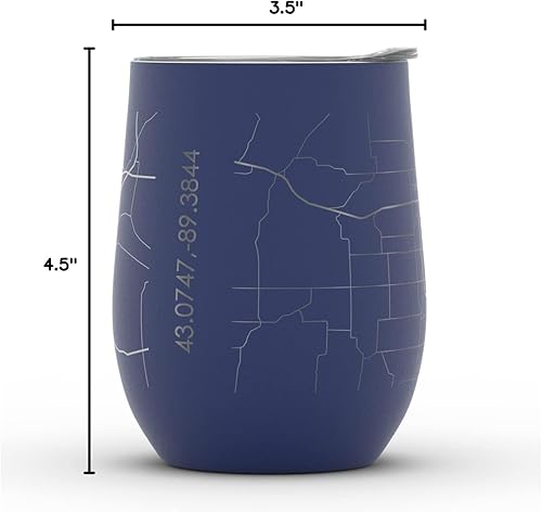 Vista 823 de Well Told Lexington Kentucky Map - Vaso de vino aislado con grabado de mapa de Kentucky, taza de acero inoxidable grabada (12 onzas, verde domingo)