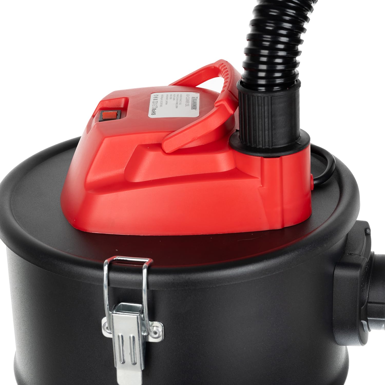 KAMINER Aspirateur à cendres 15L, 1200W, 20kPa, HEPA + filtre textile, fonction soufflage, tuyau d'aspiration en métal, 2 buses en aluminium, pinces métalliques, four, barbecue, atelier - Sans sac
