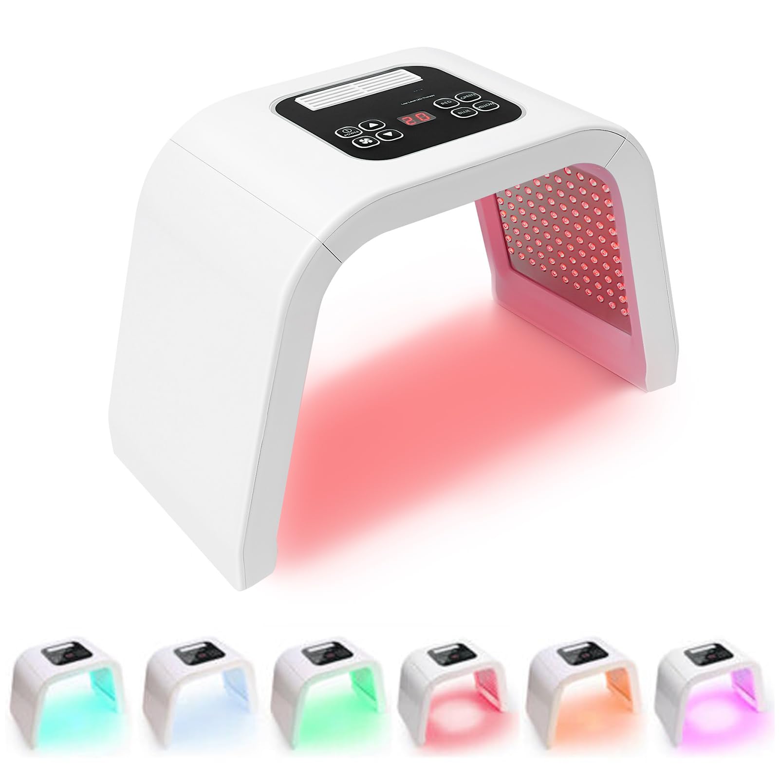7 Farbe LED Lichttherapie Gesichtsmaske, 100-240V, 50/60Hz