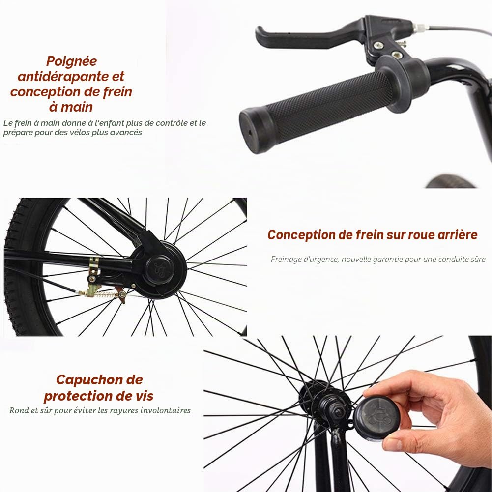 Draisienne sans pédale pour Adultes et débutants, vélo d'entraînement réglable avec Frein à Main et Roues de 20 Pouces, Charge maximale 100 kg