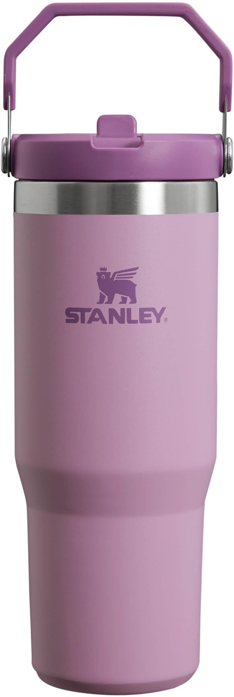 Flip Straw Tumbler 1.0 Water Bottle with Straw 0.89L - Keeps Cold for 12+ Hours - Easy to Carry - Dishwasher Safe - Stainless Steel Thermal Flask - BPA-Free Travel Mug - Lilac