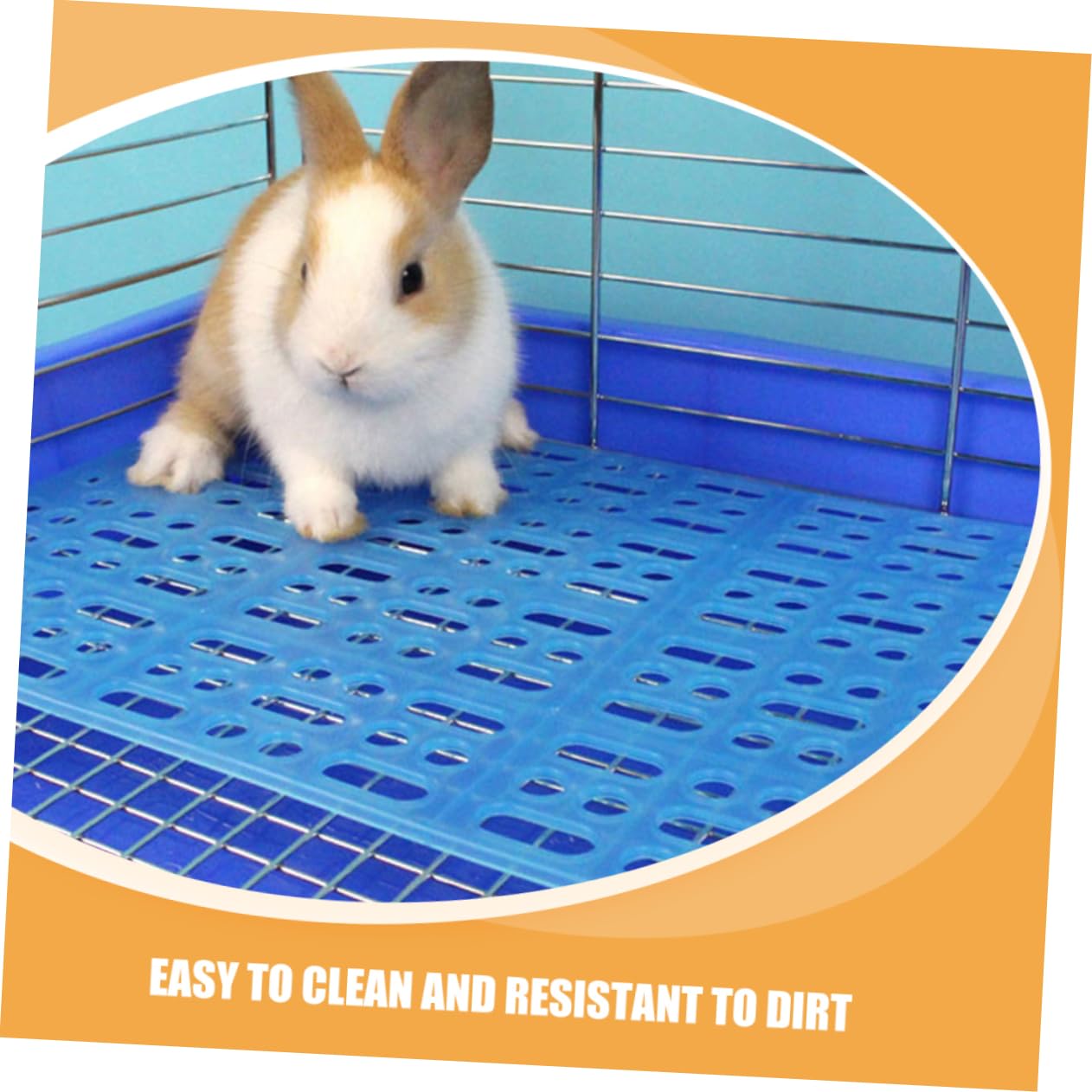Happyyami -Pack Kaninchenkäfigmatte aus Abs mit Kunststofffüßen 6 Stück Pflegeleicht Pfotenschutz für Ratten und Hamster Hasenstall Zubehör Draußen