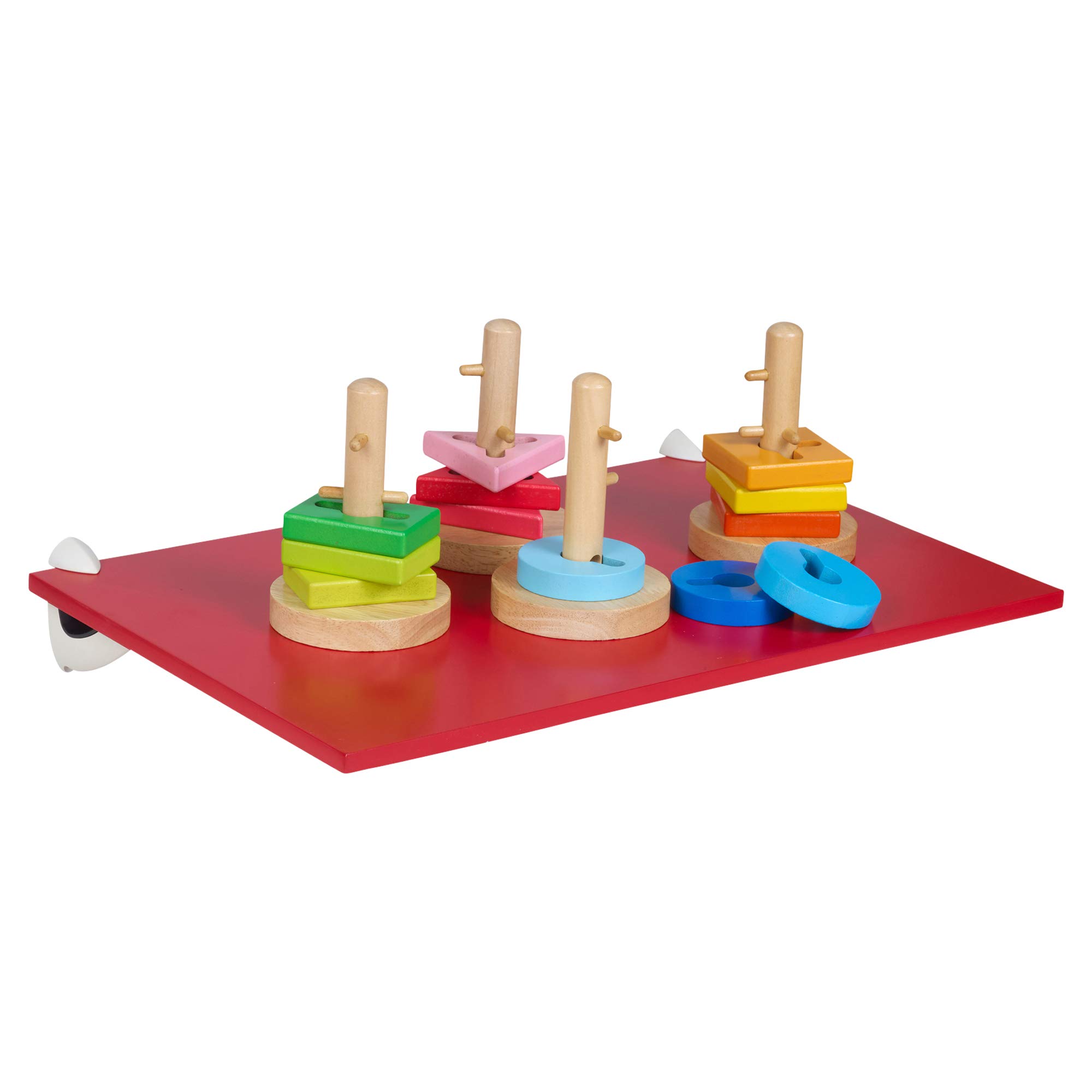 Urbnliving Red Urbn-Living Slimline Kids Floating Wall Shelf Organiser (Red)