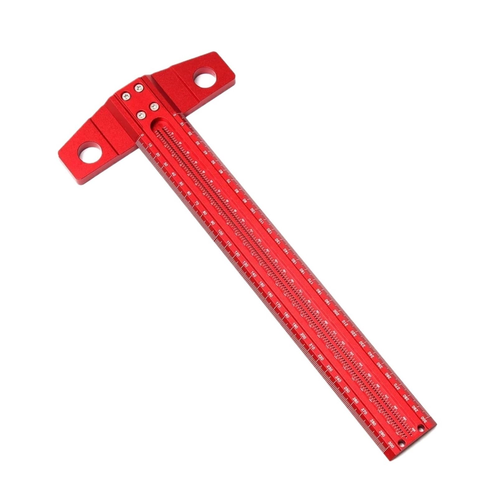 1 szt. 300 600 mm precyzyjne znakowanie T-Linijka ze stopu aluminium, do obróbki drewna, przekreślona linijka do wycinania otworów (400 mm)