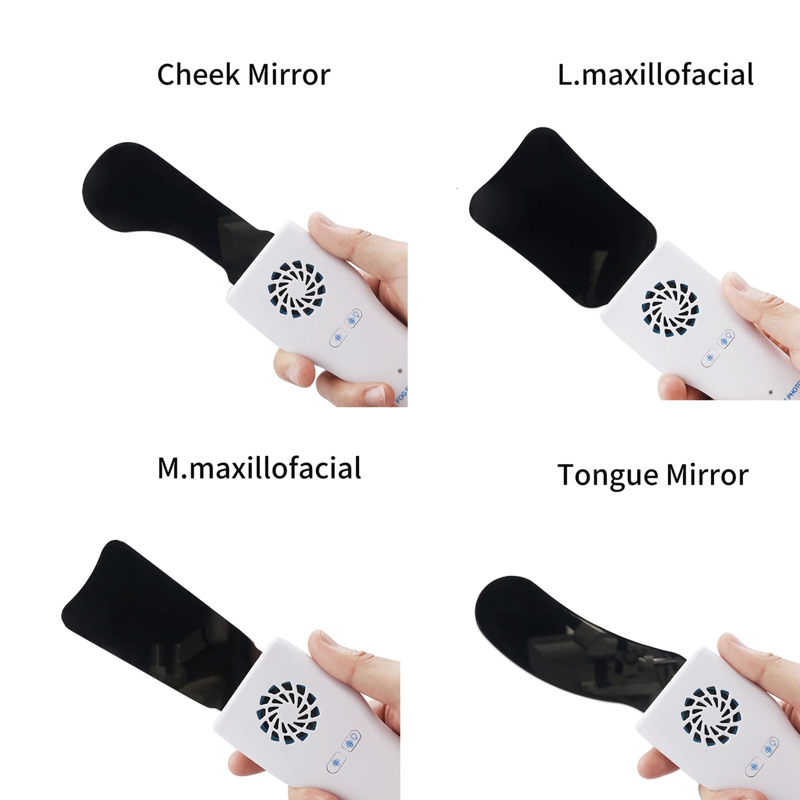 Miroirs De Photographie Dentaire sans Buée, Miroir Dentiste avec Ventilateur LED Anti-Buée