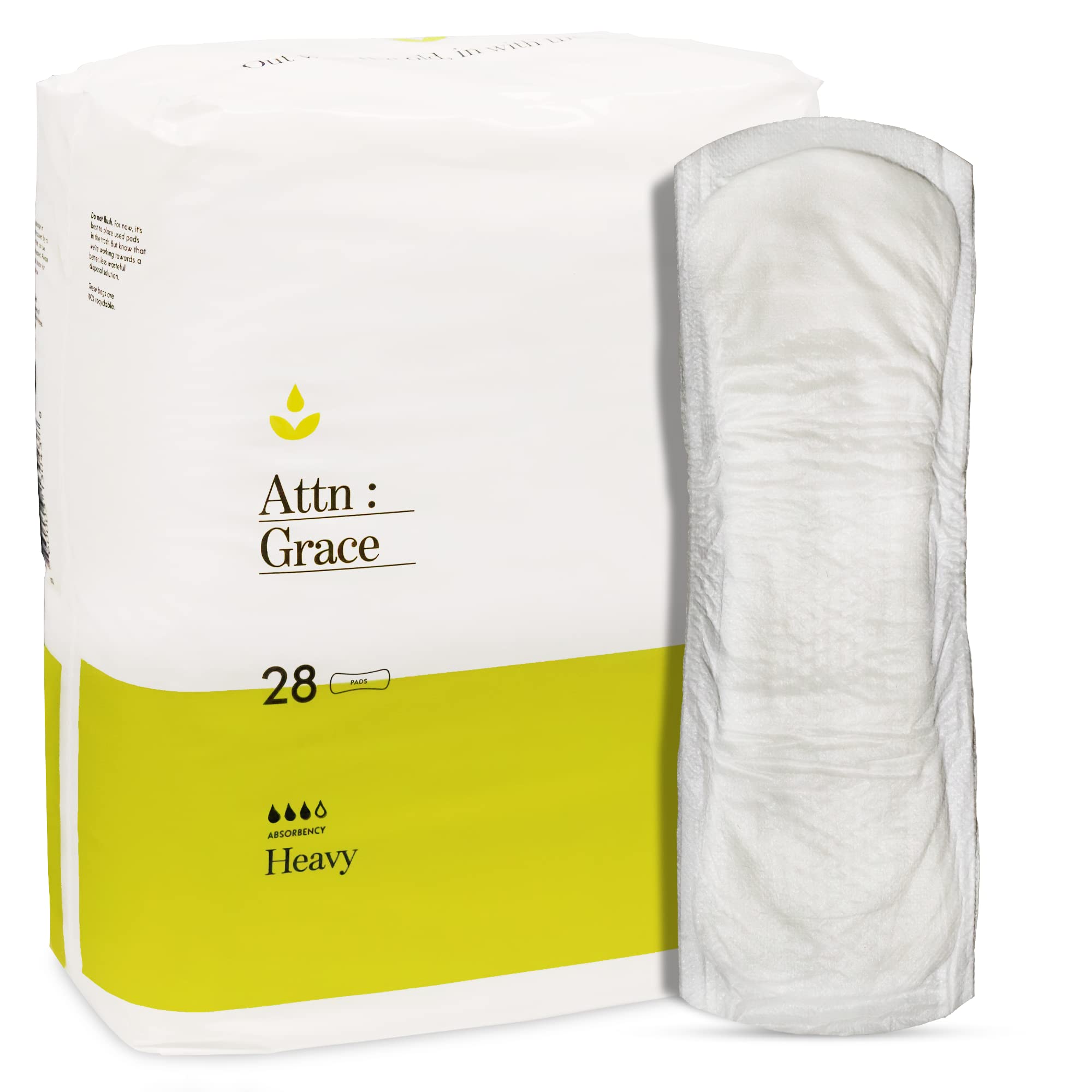 Buy Attn Grace Overnight Heavy Incontinence Pads For Women 28 Pack