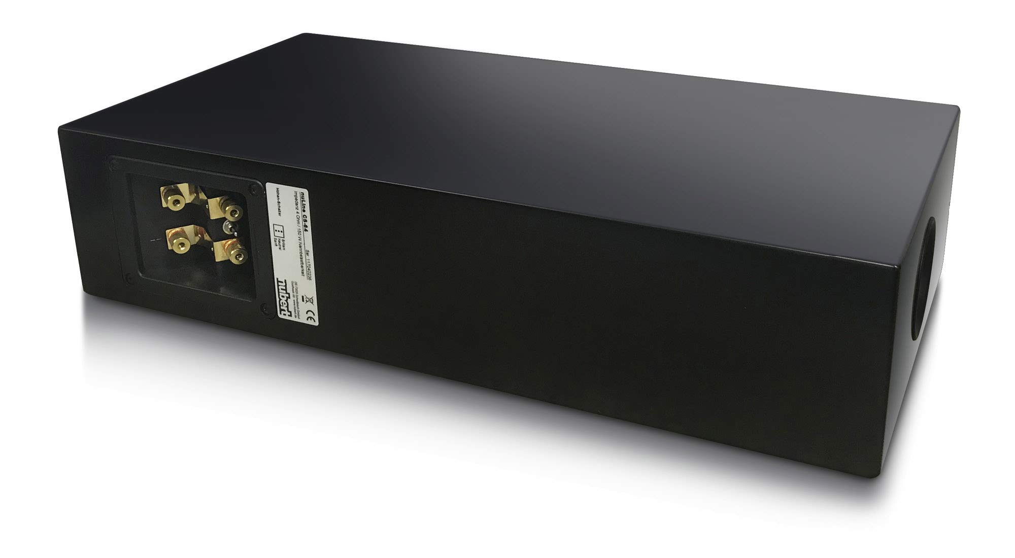Nubert nuLine CS-64 | Weißer Centerlautsprecher | 1 Stück Kompaktlautsprecher | Lautsprecher für Heimkino | Stimmen auf hohem Niveau | Passive Centerbox mit 2,5 Wege Technik Made in Germany