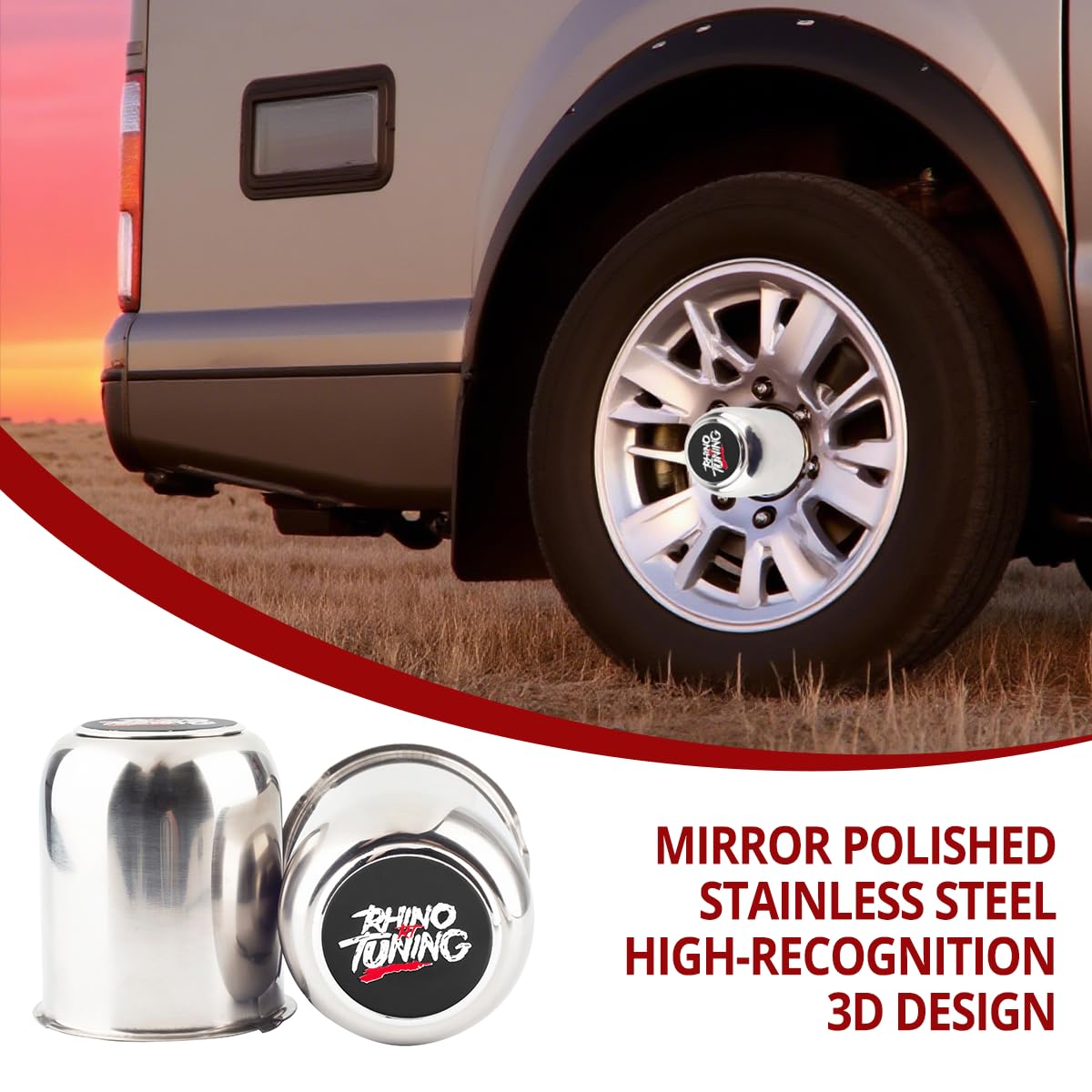 クロームホイール 8穴 ハブキャップ付き Amazon.co.jp: 8インチ