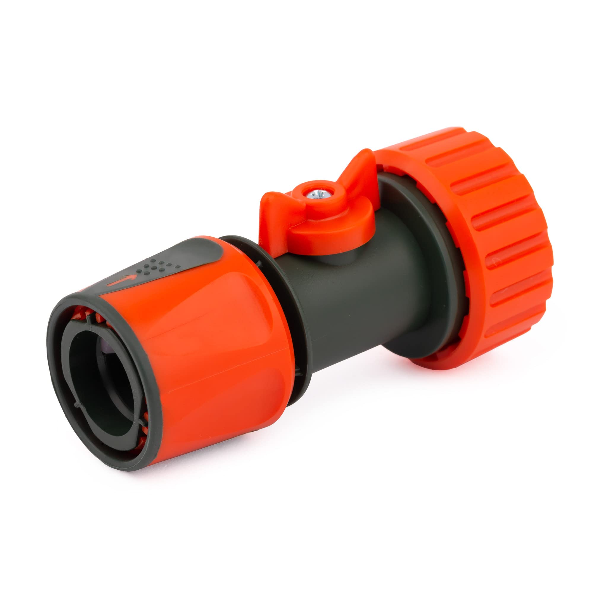 MIVOS Hose Coupling with Stopcock for 3/4 Inch (20 mm) Hose - 3/4 Inch Garden Hose Connector for Regulating and Shutting Off Water Flow - Image 4