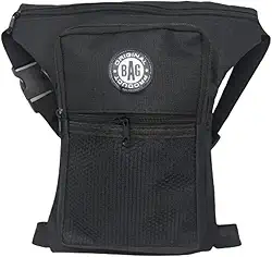 Pochete De Perna Grande Preto Motoqueiro Masculina Feminina